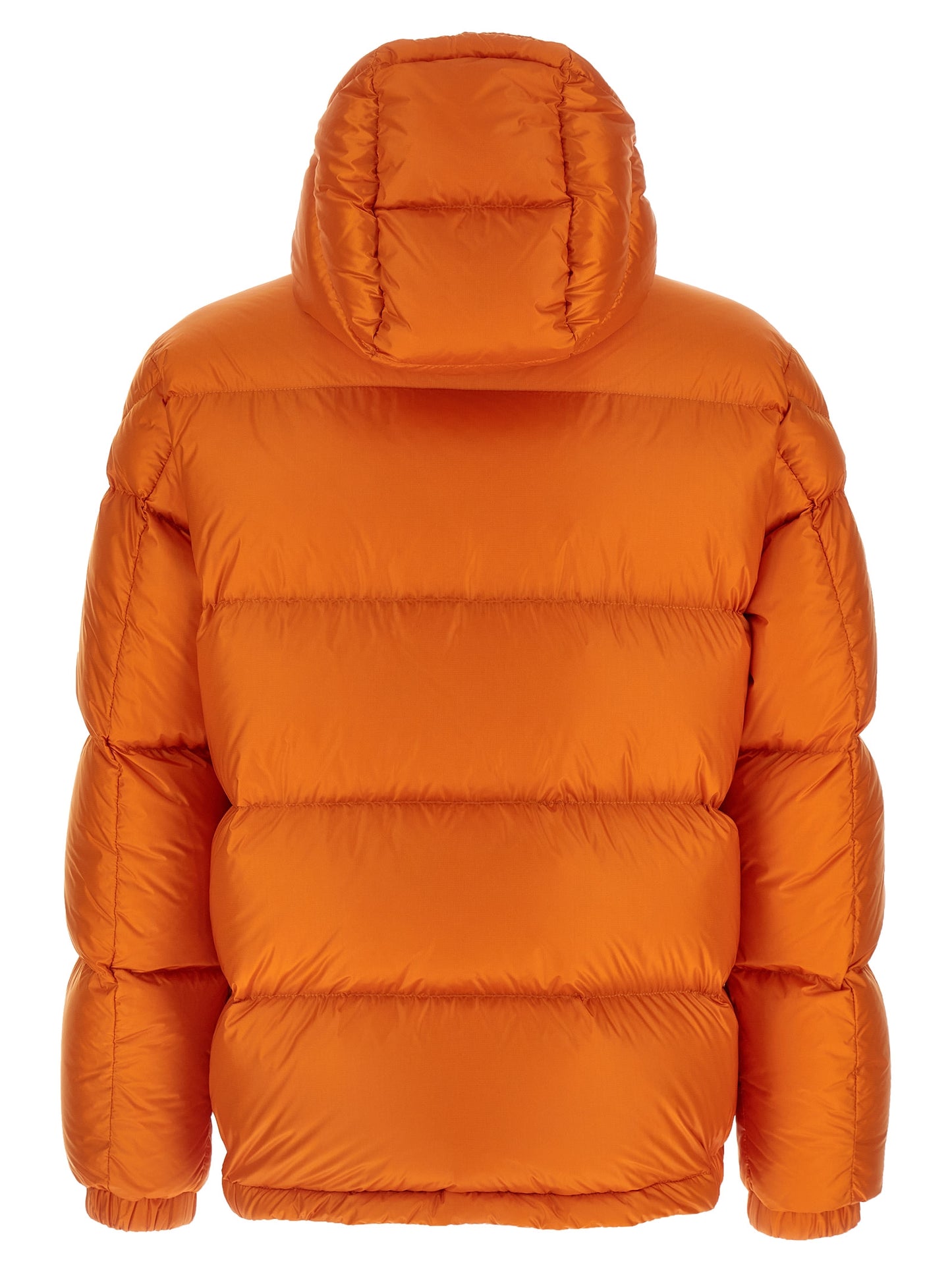 Chaqueta Moncler naranja de poliamida de largo completo