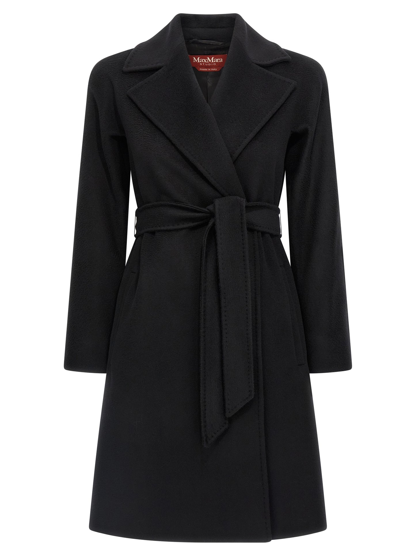 Abrigo Max Mara de lana virgen negra