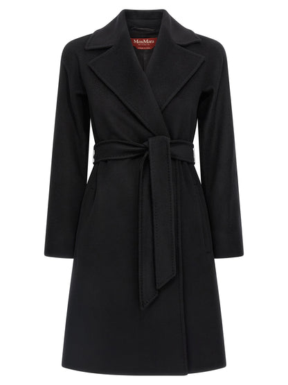 Abrigo Max Mara de lana virgen negra