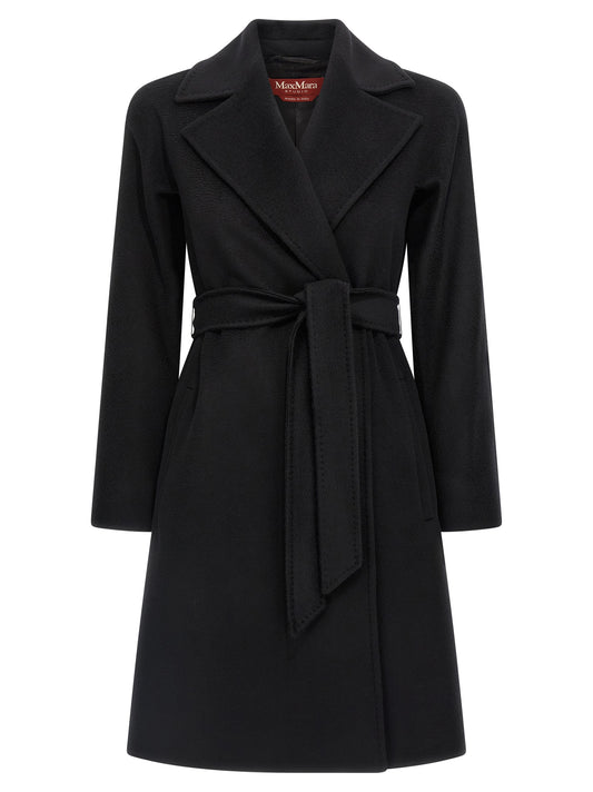 Abrigo Max Mara de lana virgen negra