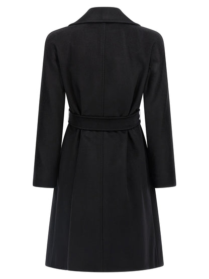 Abrigo Max Mara de lana virgen negra