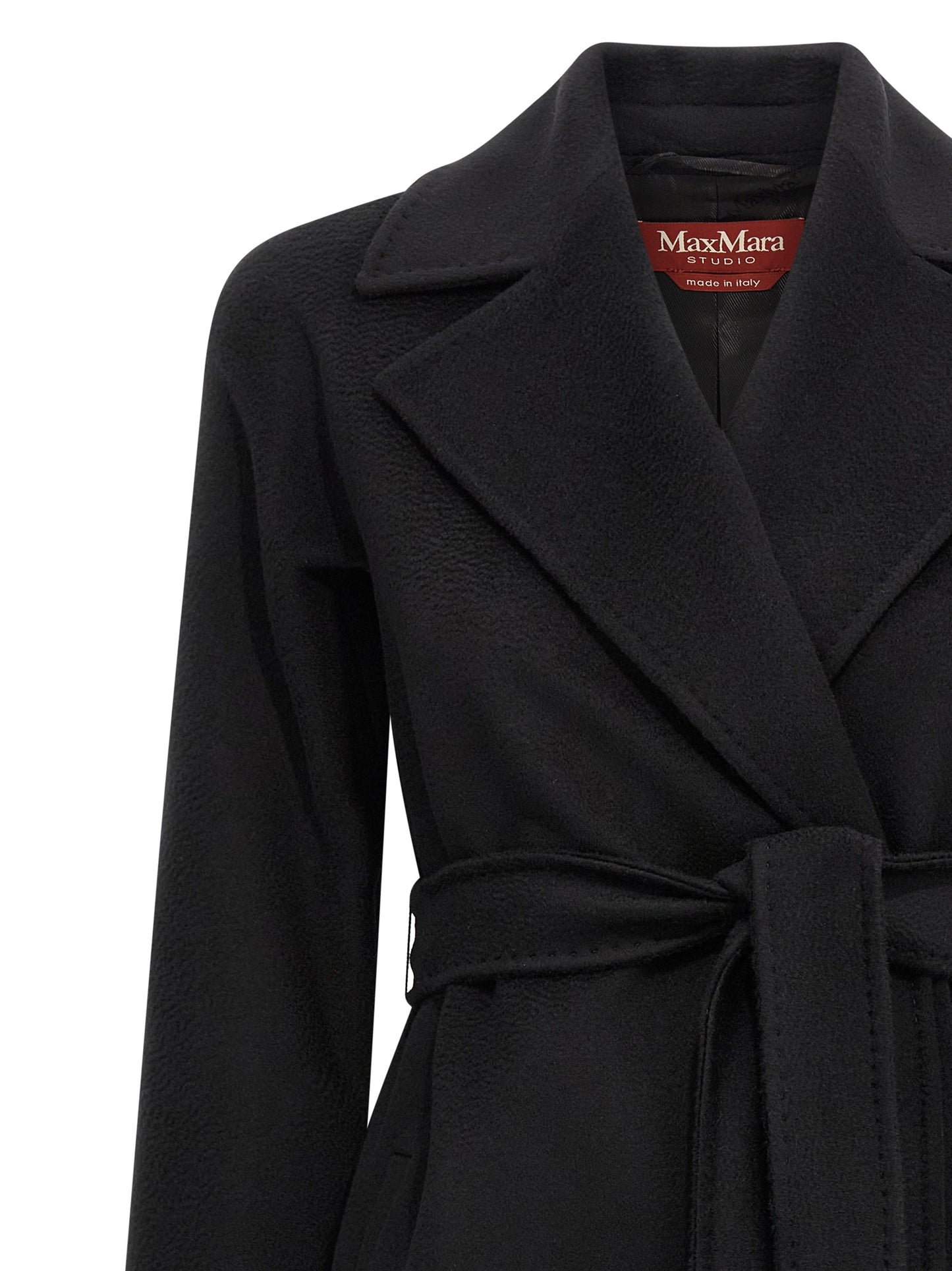 Abrigo Max Mara de lana virgen negra