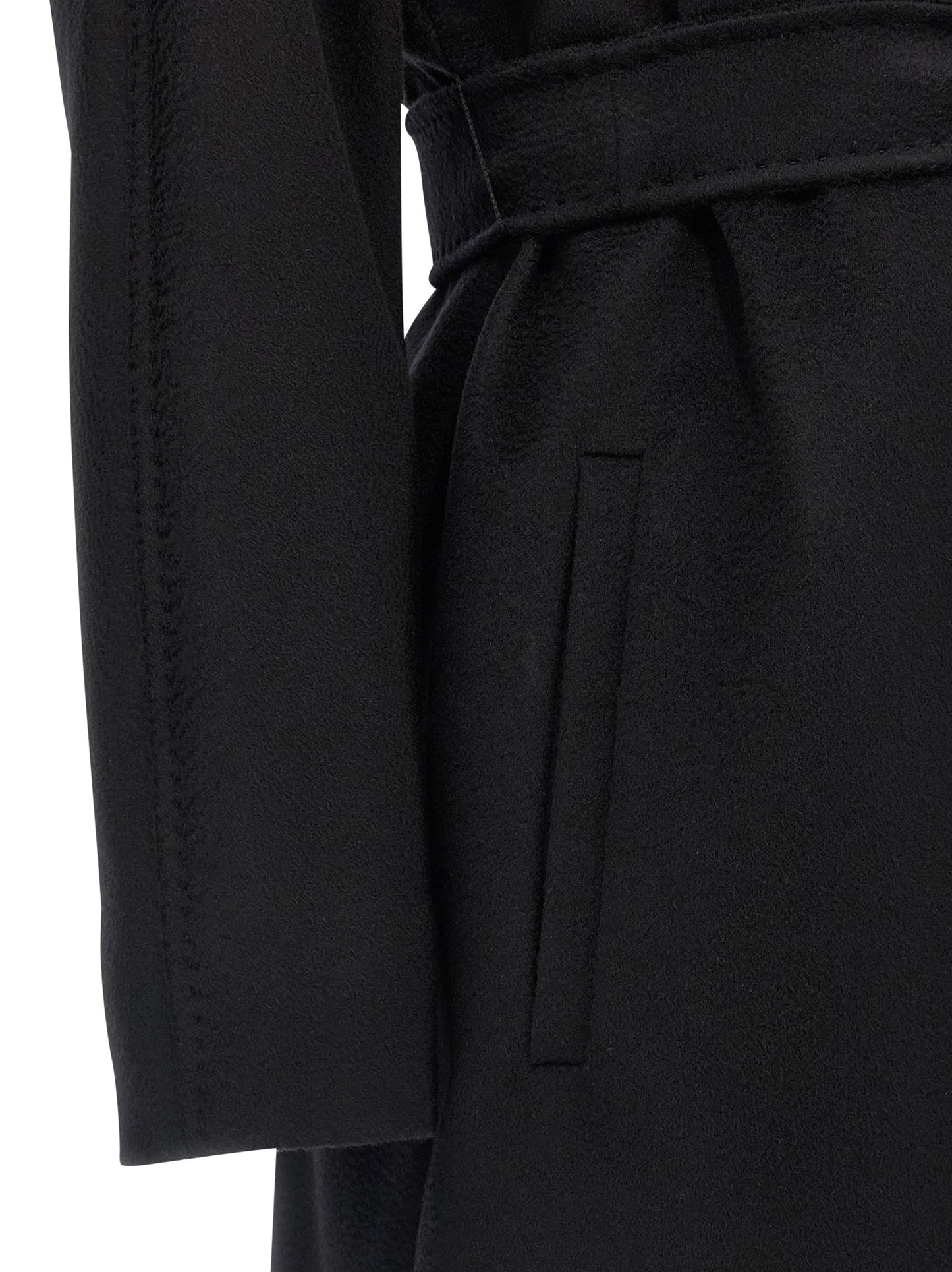 Abrigo Max Mara de lana virgen negra