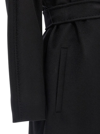 Abrigo Max Mara de lana virgen negra
