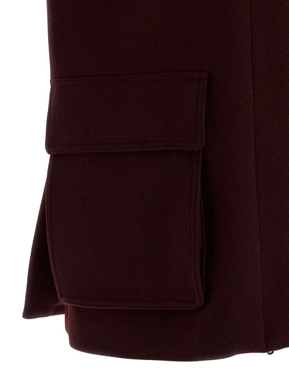 Chaqueta sin mangas Max Mara burdeos de lana virgen