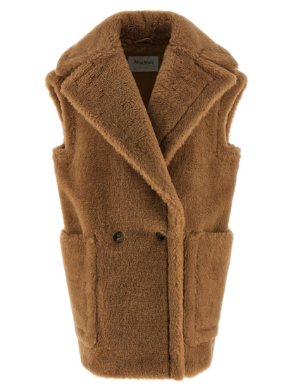 Max Mara Chaleco de lana sin mangas color beige