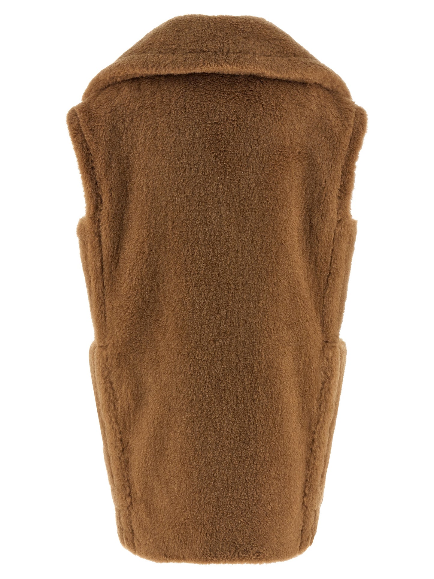 Max Mara Chaleco de lana sin mangas color beige