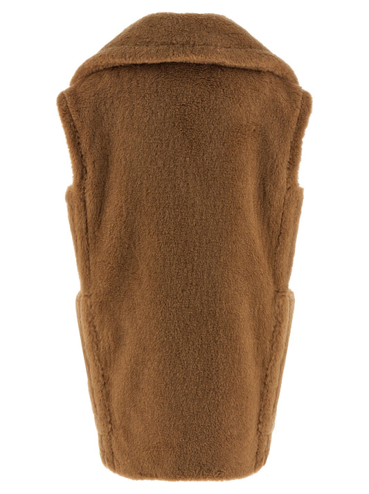 Max Mara Chaleco de lana sin mangas color beige