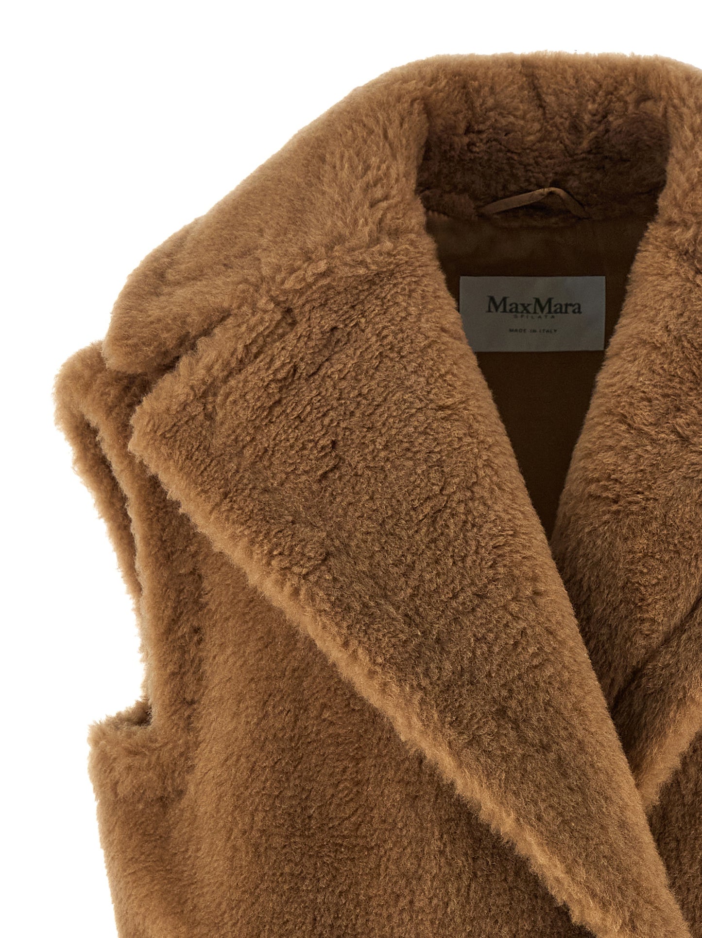Max Mara Chaleco de lana sin mangas color beige