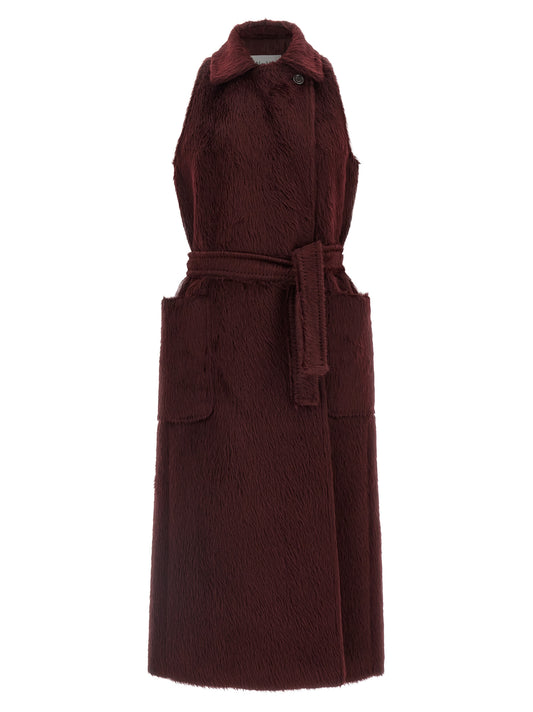 Abrigo de lana burdeos Max Mara