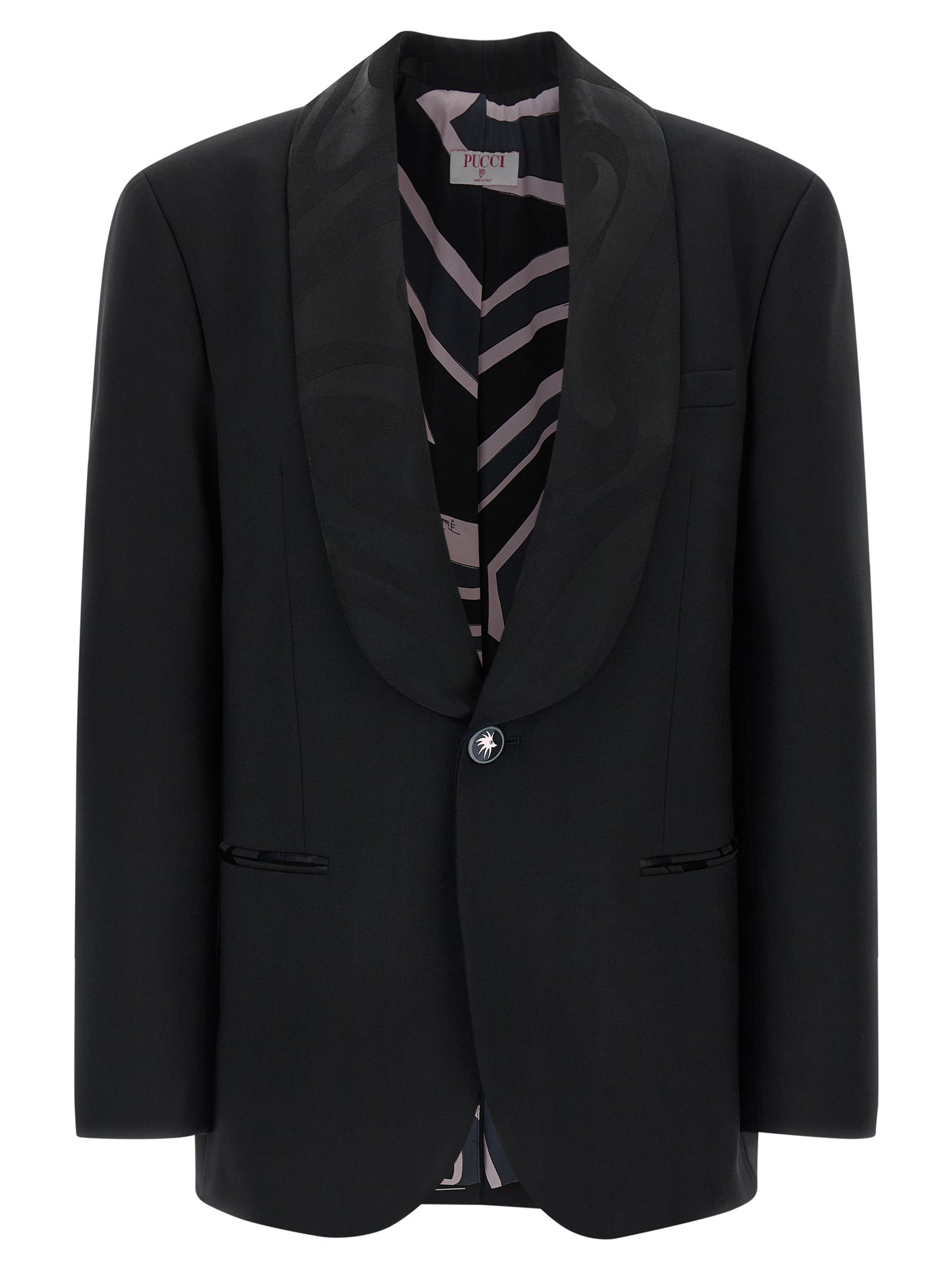Blazer de lana virgen negro Emilio Pucci