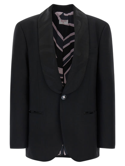 Blazer de lana virgen negro Emilio Pucci