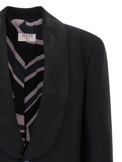 Blazer de lana virgen negro Emilio Pucci