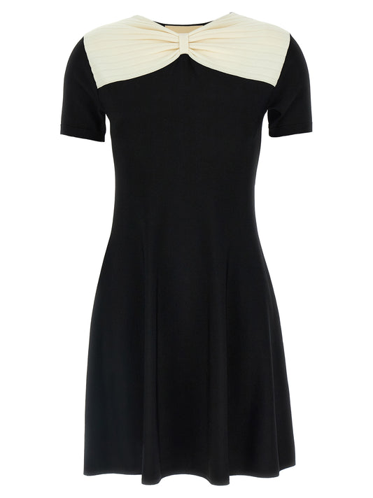 Valentino Garavani Vestido corto de viscosa negro