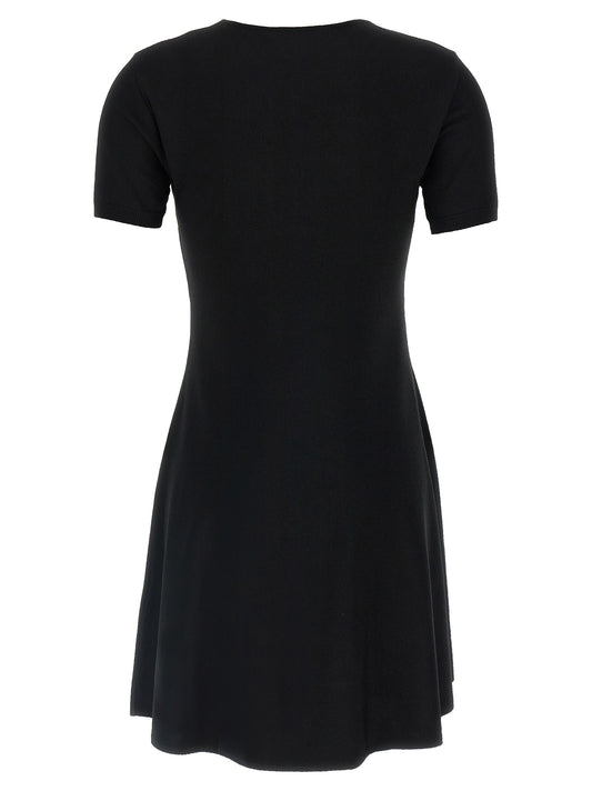 Valentino Garavani Vestido corto de viscosa negro