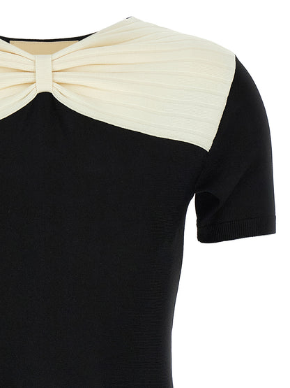 Robe courte noire en viscose Valentino Garavani