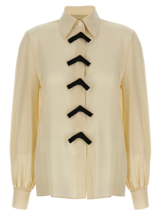 Chemisier en soie beige Valentino Garavani