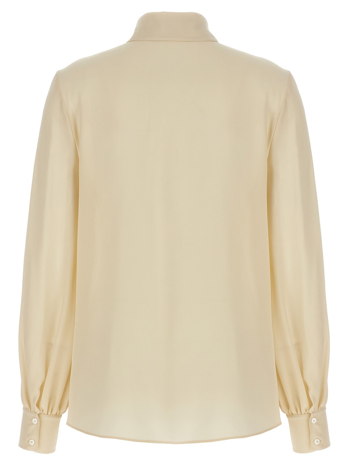 Blusa de seda beige Valentino Garavani