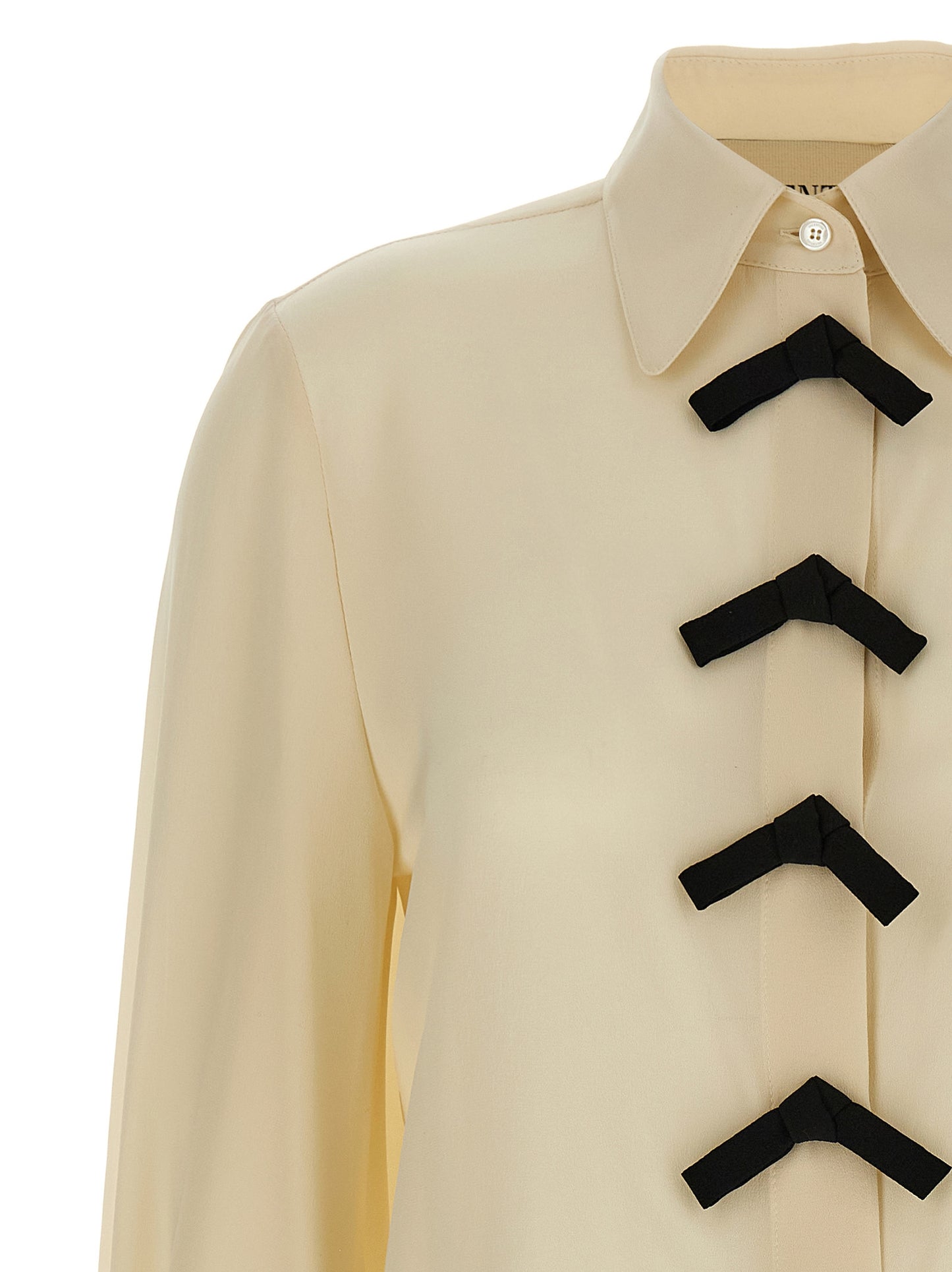 Blusa de seda beige Valentino Garavani