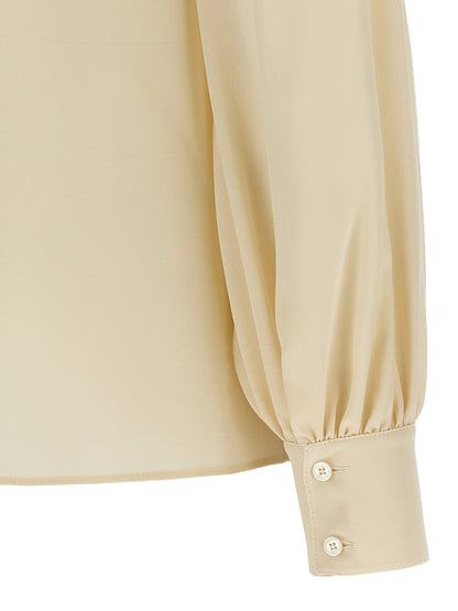 Blusa de seda beige Valentino Garavani
