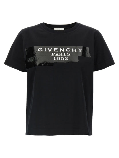 Givenchy Camiseta Negra De Algodón - Corte Contemporáneo