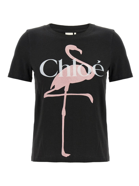 Camiseta Chloé de algodón negro