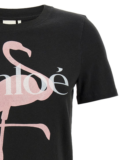 T-shirt Chloé en coton noir