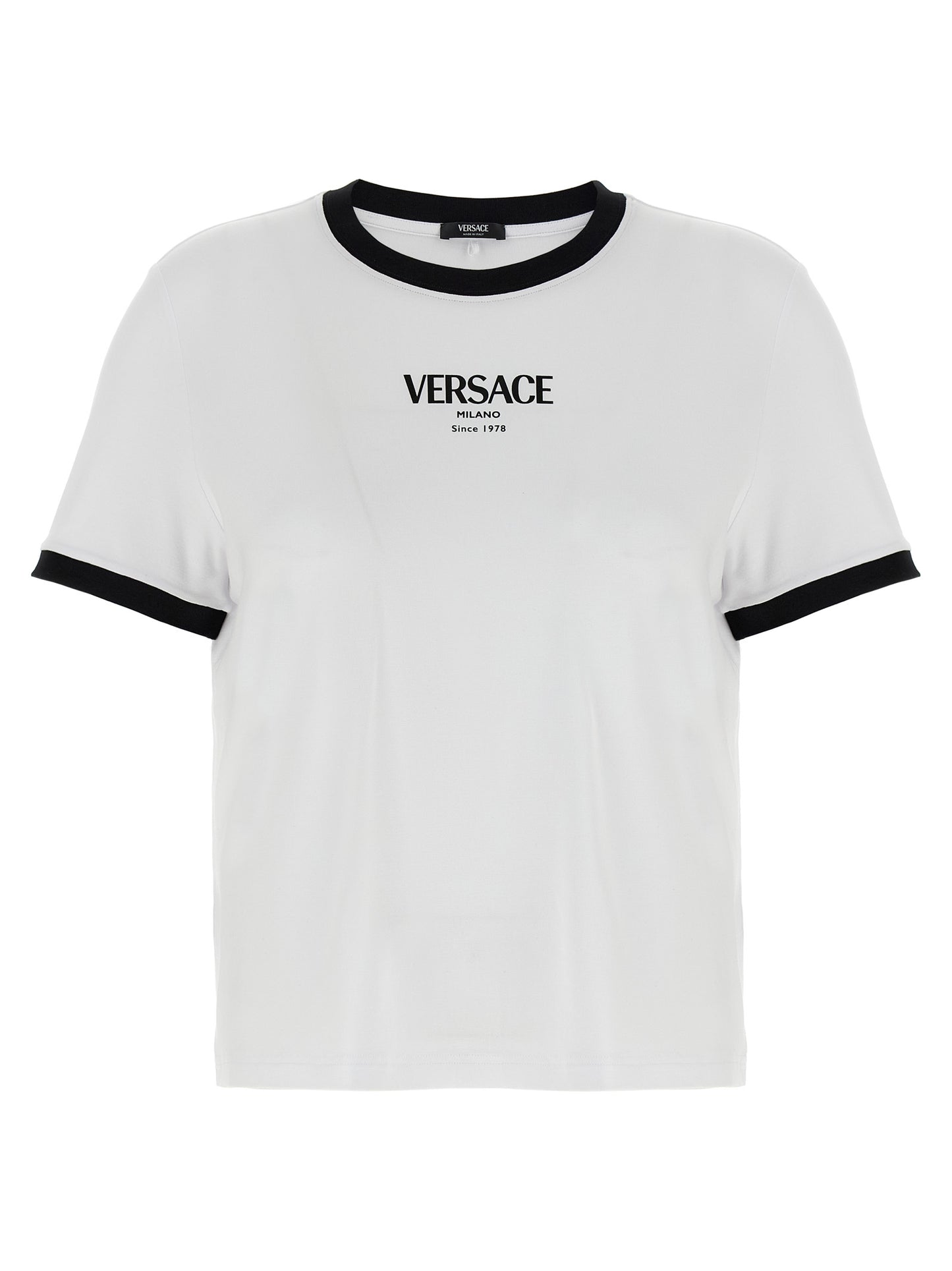 Camiseta de viscosa bicolor de Versace