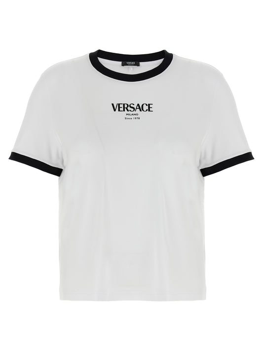 Camiseta de viscosa bicolor de Versace