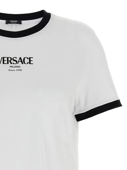 Camiseta de viscosa bicolor de Versace
