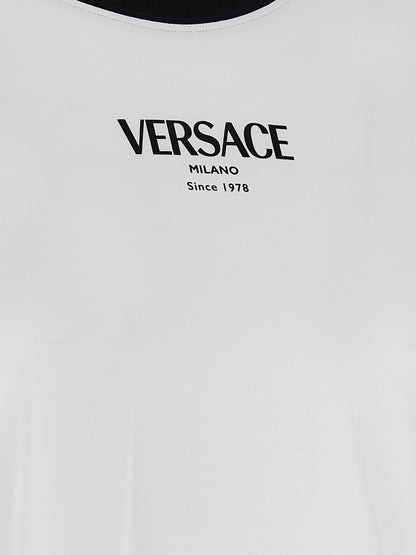 Camiseta de viscosa bicolor de Versace