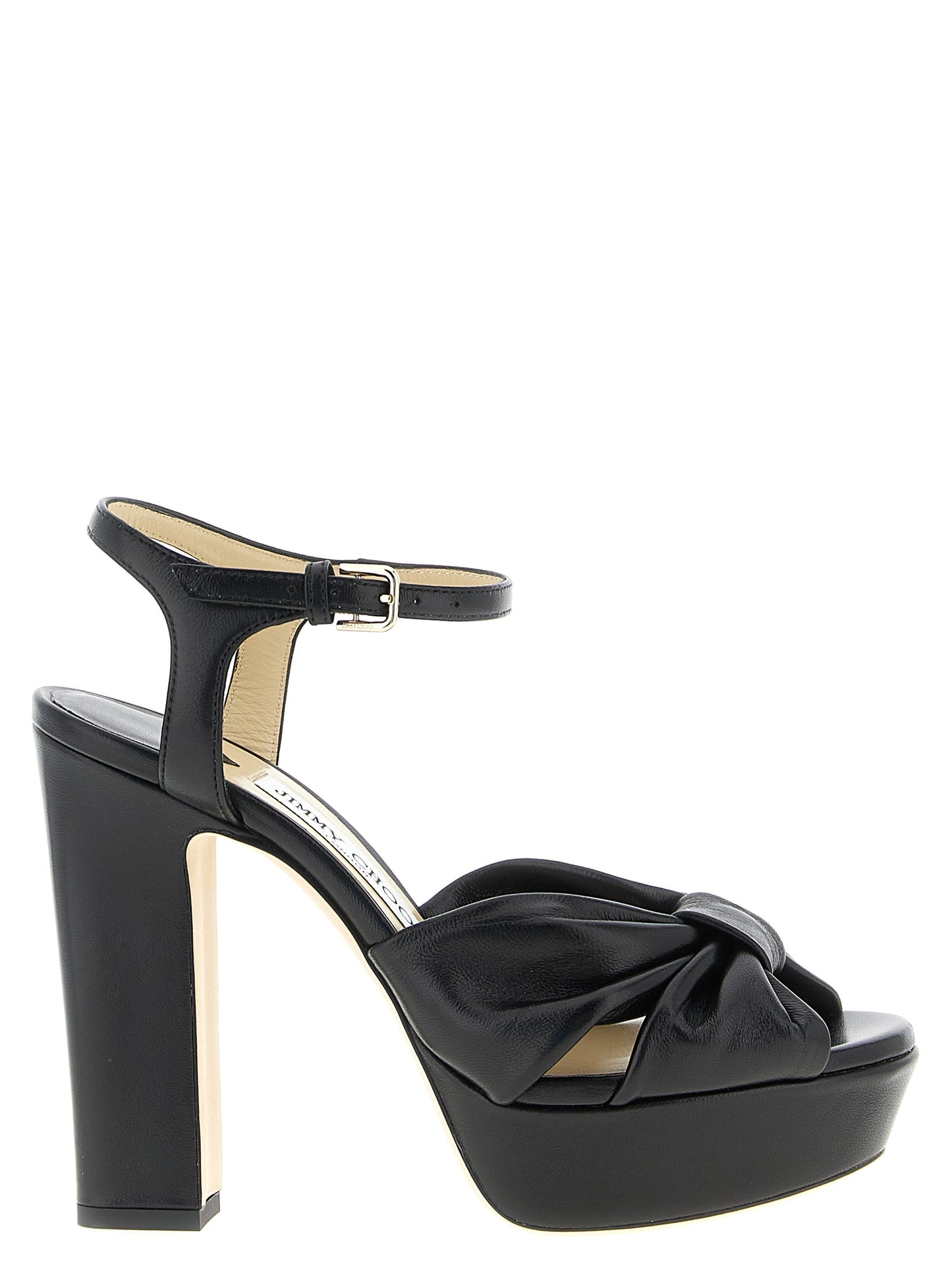 Sandales Jimmy Choo en cuir noir à talon aiguille