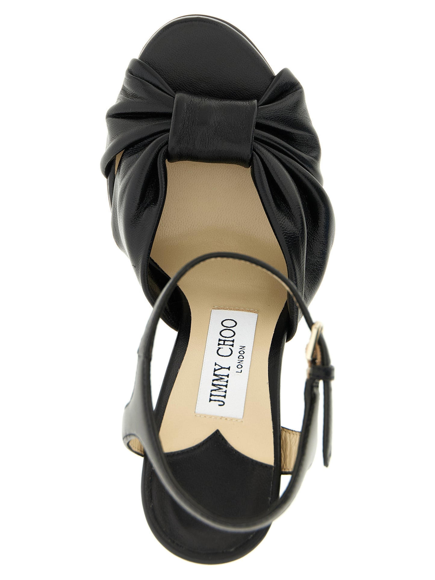 Sandales Jimmy Choo en cuir noir à talon aiguille