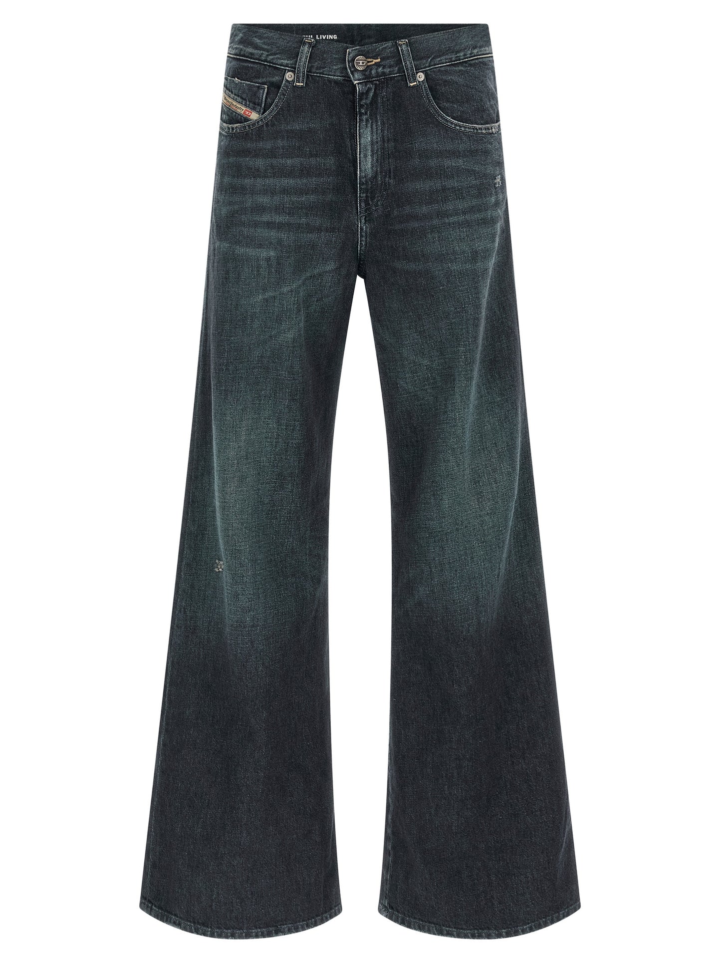 Jeans acampanados Diesel de algodón azul