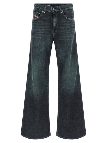 Jeans acampanados Diesel de algodón azul