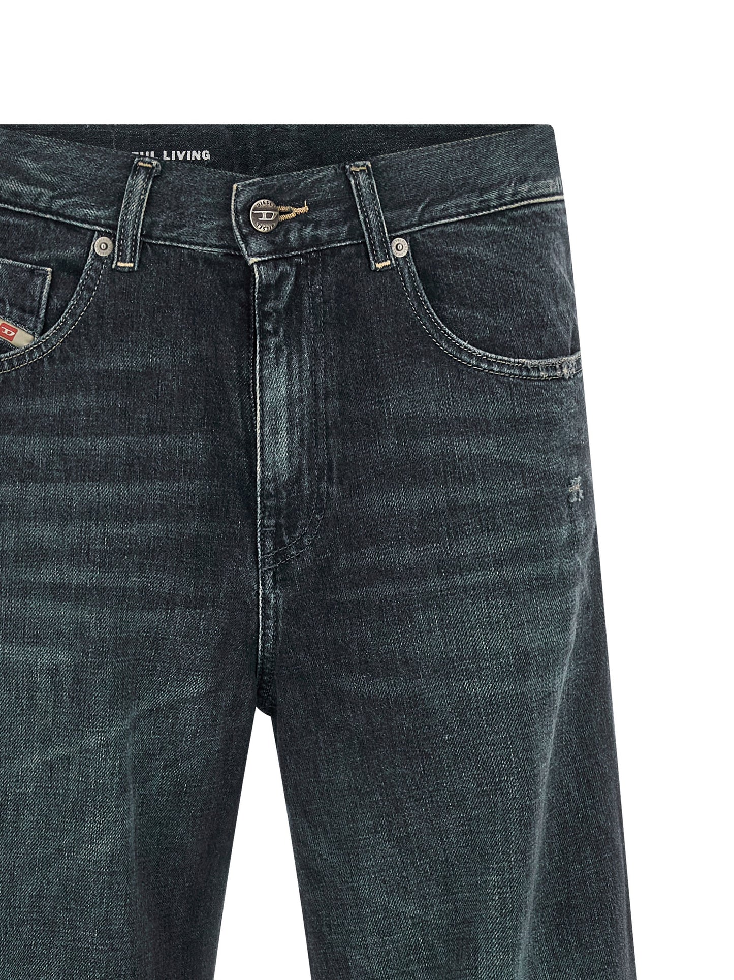 Jeans acampanados Diesel de algodón azul