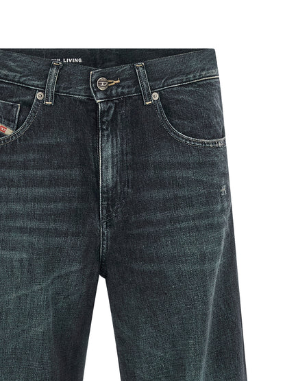 Jeans acampanados Diesel de algodón azul