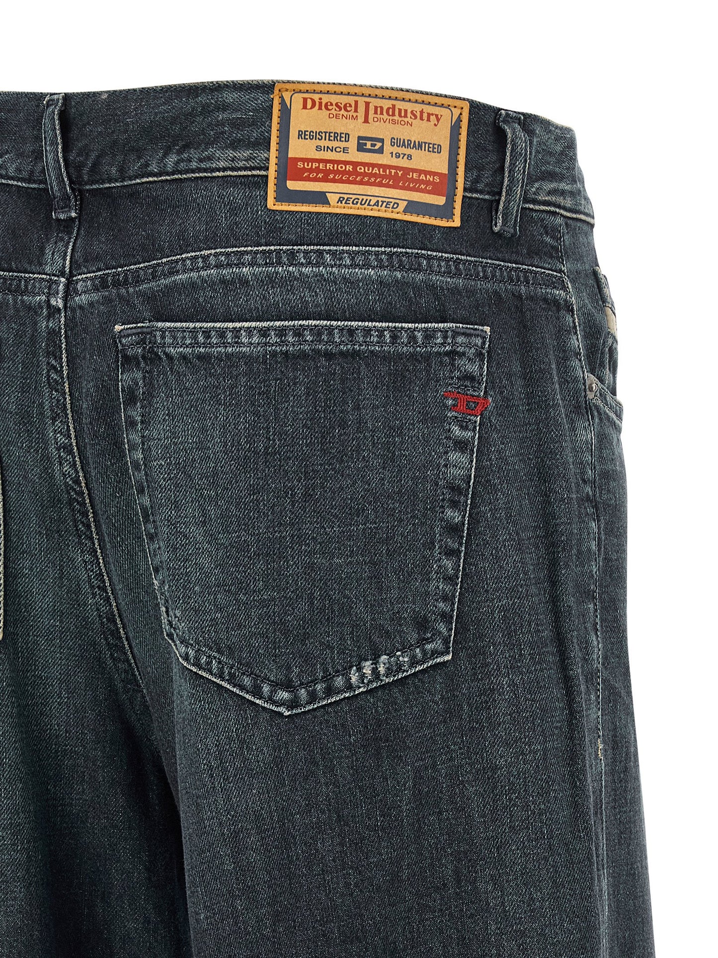Jeans acampanados Diesel de algodón azul