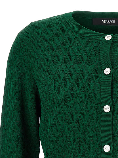 Cárdigan bicolor de viscosa de Versace