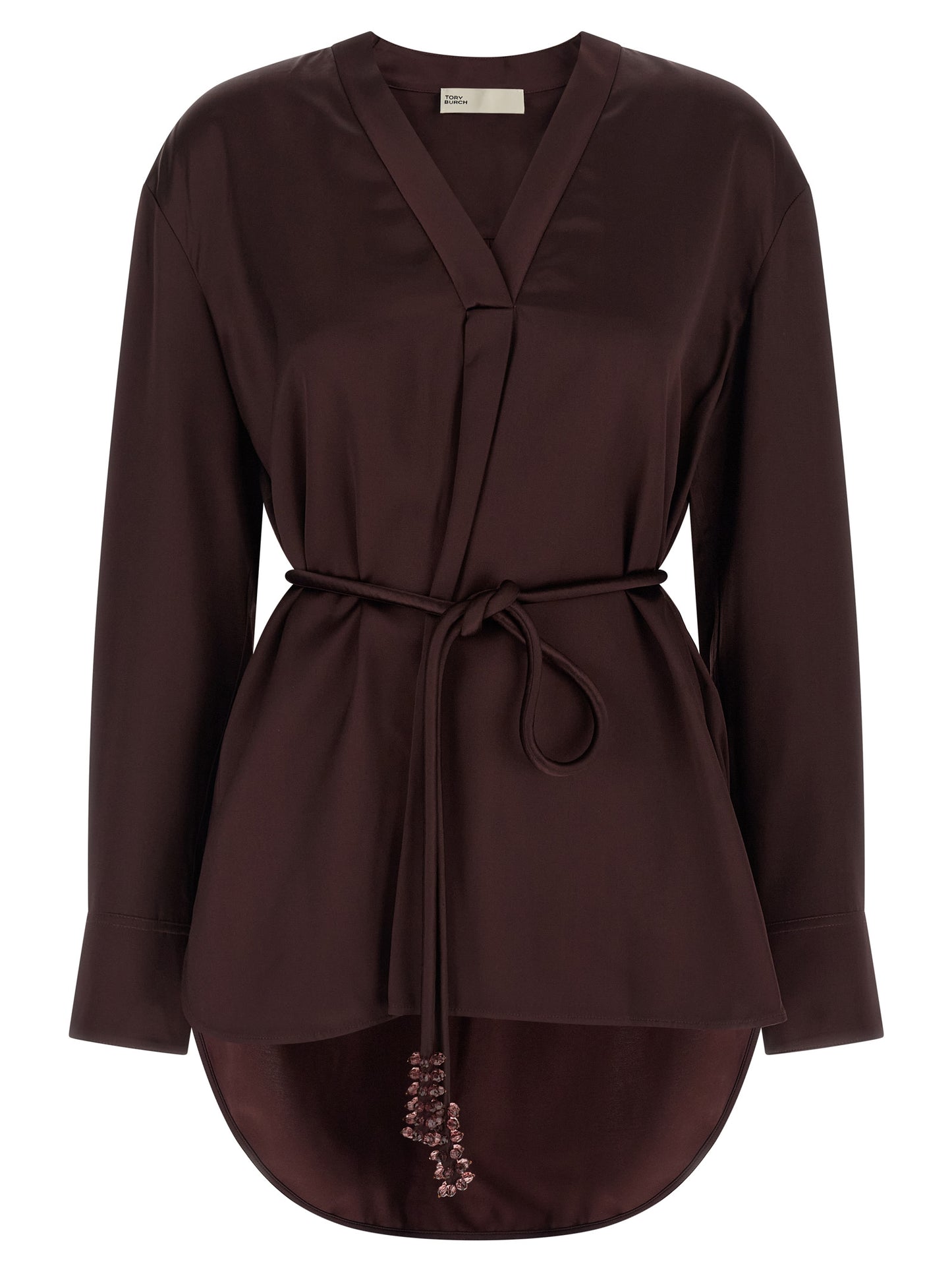 Blusa Tory Burch de viscosa color burdeos