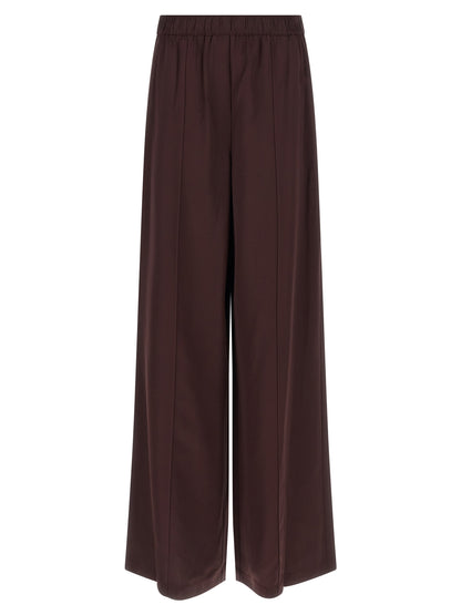 Pantalones informales de viscosa burdeos Tory Burch