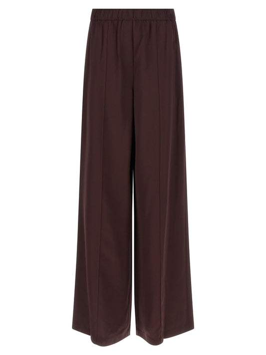 Pantalones informales de viscosa burdeos Tory Burch