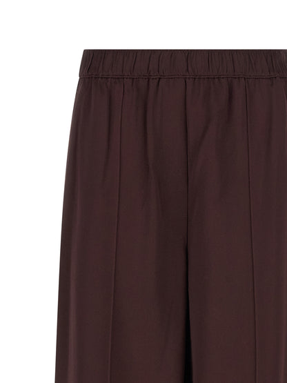 Pantalones informales de viscosa burdeos Tory Burch