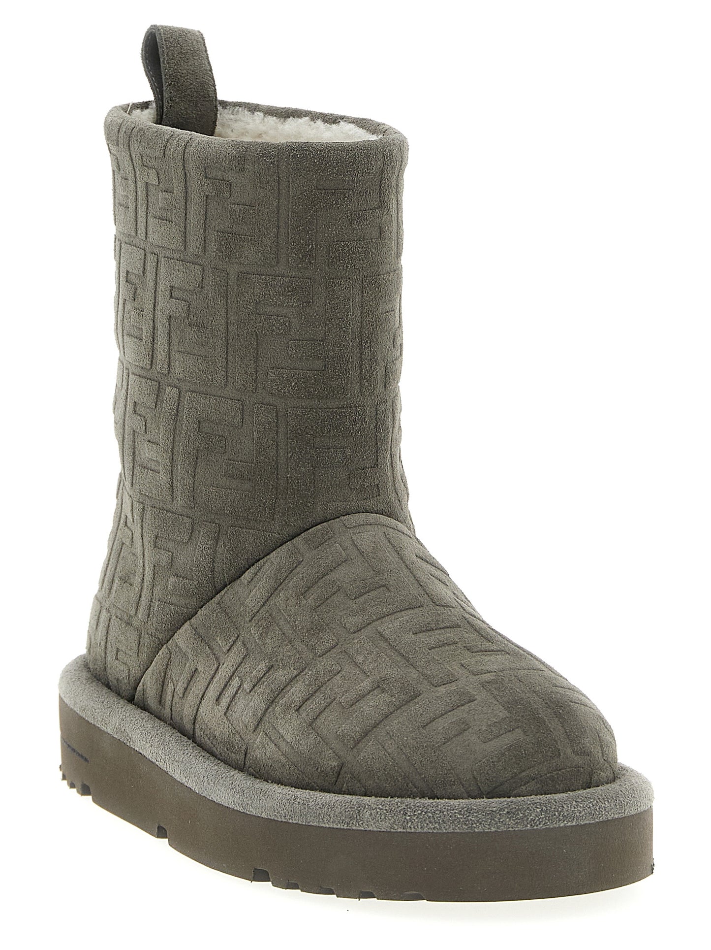 Botines Fendi De Piel De Becerro Gris - Acabado Uniforme
