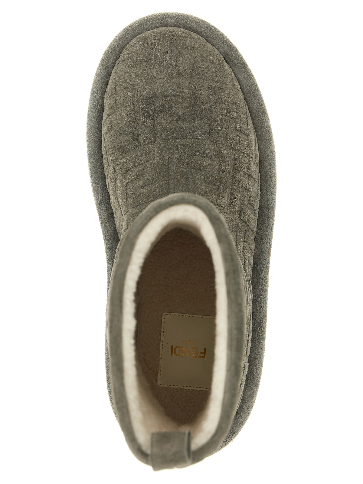 Botines Fendi De Piel De Becerro Gris - Acabado Uniforme
