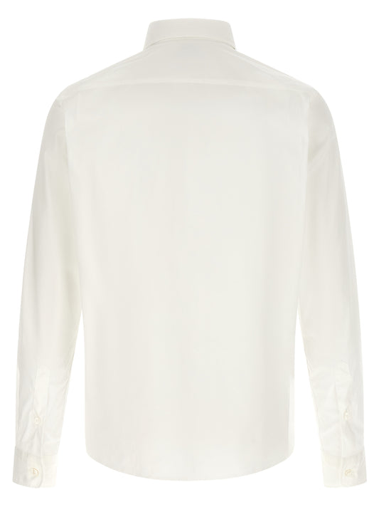 Camisa De Algodón Blanco Hugo Boss Corte Depurado
