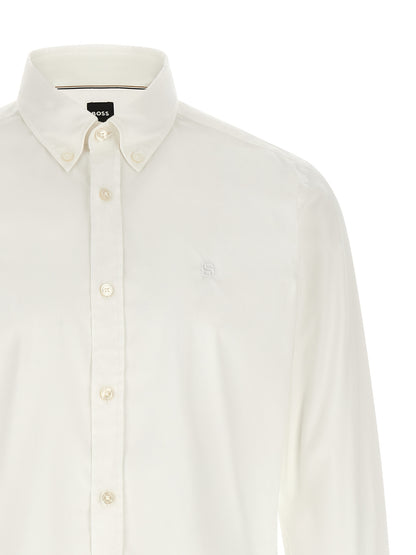 Chemise en coton blanc Hugo Boss coupe nette