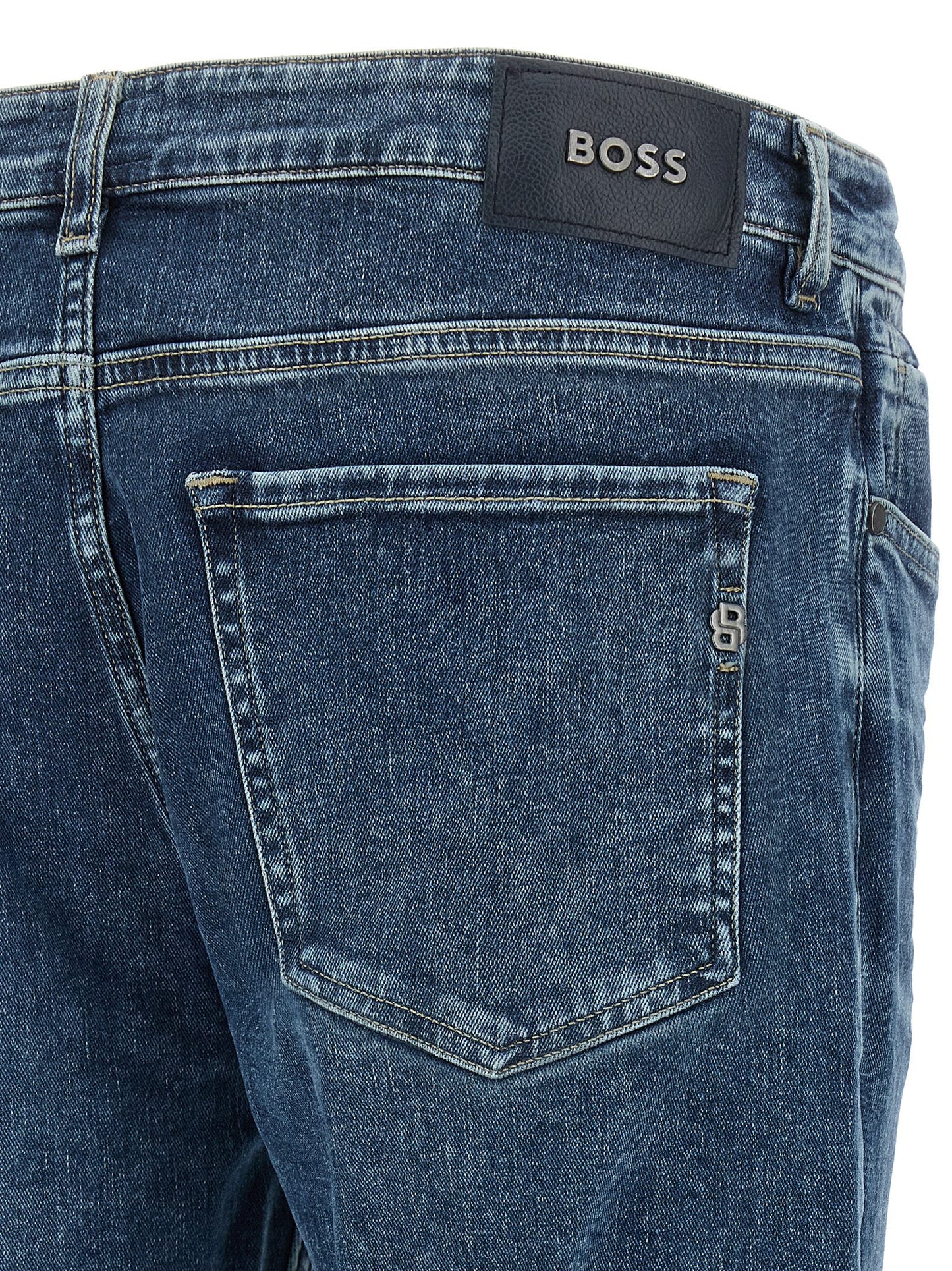 Jeans slim Hugo Boss en coton bleu