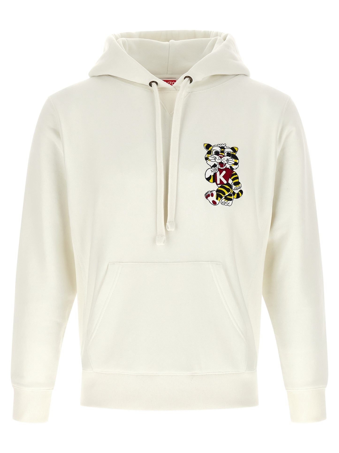 Sweatshirt Kenzo En Coton Blanc Avec Broderie Wild Tiger