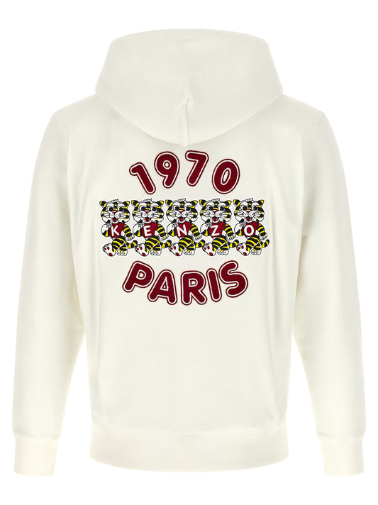 Sudadera Kenzo De Algodón Blanca Con Bordado Wild Tiger